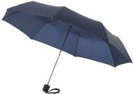 21,5" Ida-sateenvarjo, taitettava, tummansininen liikelahja logopainatuksella